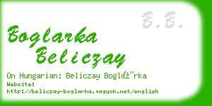 boglarka beliczay business card